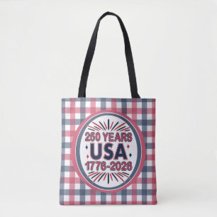 250 Years USA   1776–2026 Semiquincentennial Tote Bag