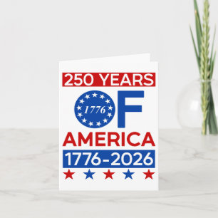 250 Years Usa American Revolution Semiquincentenni Card