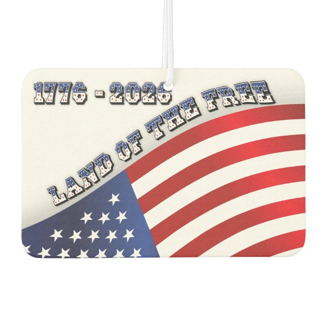 250 Years USA  Freedom 1776-2026 Patriotic Car Air Freshener (Front)