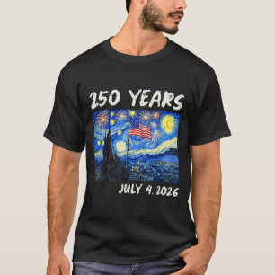 250 Years Van Gogh Starry Night 250th Anniversary T-Shirt
