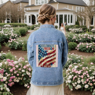 250th America Liberty 1776 Freedom Celebrate Anniv Denim Jacket