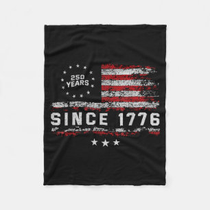 250th America US 250 Years Birthday July 4th Fleece Blanket