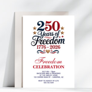 250th American Birthday Party Invitation