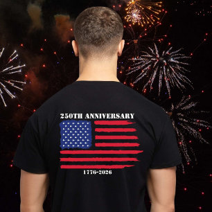 250th Anniv American flag Jet Fighter Aeroplanes T-Shirt