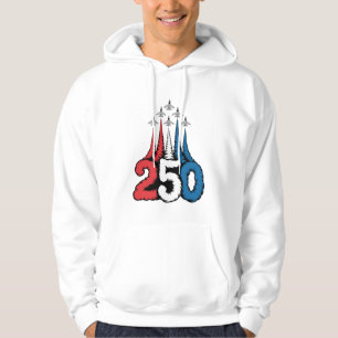 250th Anniversary 4th Of July Jet Patriotic Hoodie