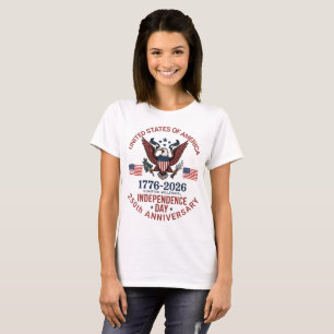 250th Anniversary 4th of July – Vintage Patriotic T-Shirt
