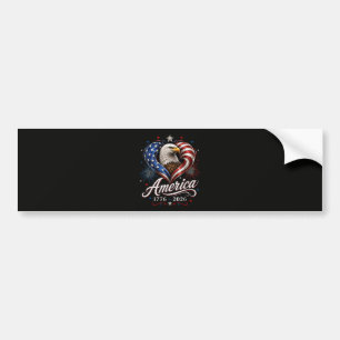 250th Anniversary America Flag Eagle 250 Years Bumper Sticker
