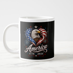 250th Anniversary America Flag Eagle 250 Years Large Coffee Mug