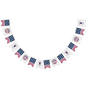250th Anniversary America Patriotic bunting banner