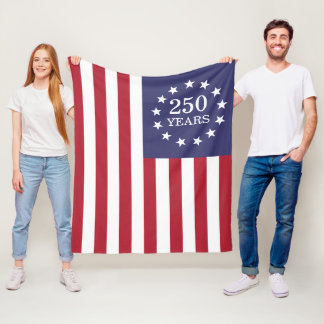 250th Anniversary America Patriotic USA Independen Fleece Blanket