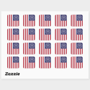 250th Anniversary America Patriotic USA Independen Square Sticker