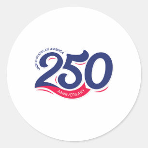 250th Anniversary America Semiquincentennial Usa J Classic Round Sticker