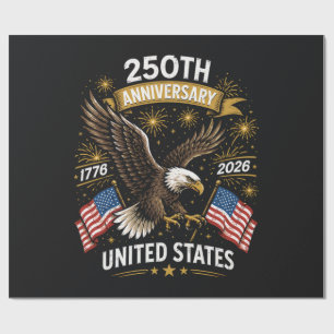 250th Anniversary Bald Eagle Celebration Wrapping Paper