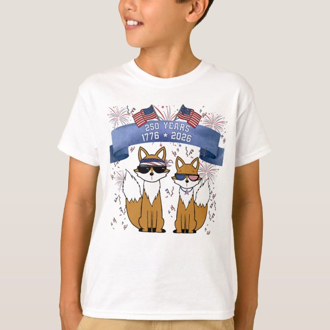 250th Anniversary Cool Foxes T-Shirt (Front)