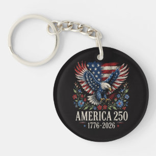250th Anniversary Eagle American Key Ring