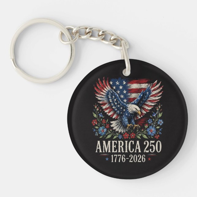250th Anniversary Eagle American Key Ring (Front)