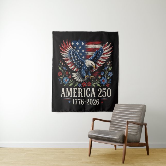 250th Anniversary Eagle American Tapestry (In Situ)