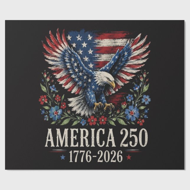 250th Anniversary Eagle American Wrapping Paper (Flat)