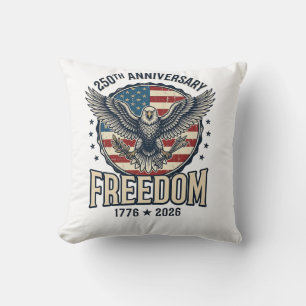 250th Anniversary Freedom Eagle Patriotic Vintage  Cushion