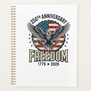 250th Anniversary Freedom Eagle Patriotic Vintage  Planner