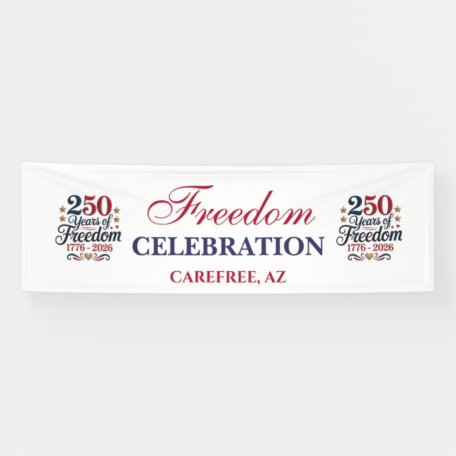250th Anniversary Freedom Party Banner (Horizontal)