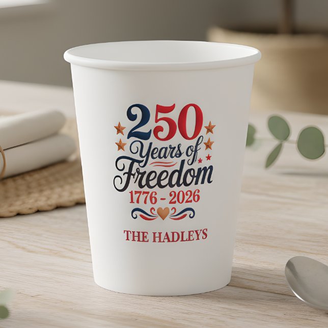 250th Anniversary Freedom Party Paper Cups (Creator Uploaded)