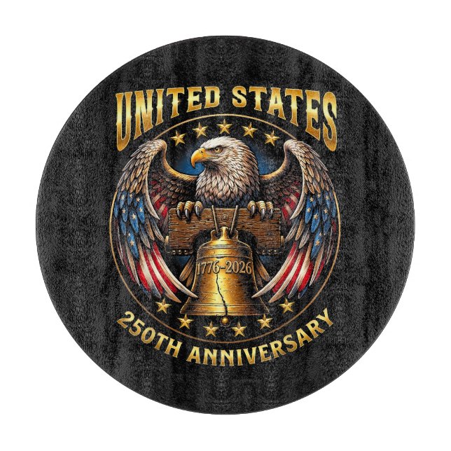 250th Anniversary Independence Day 1776 2026  Cutting Board (Front)