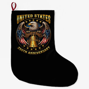250th Anniversary Independence Day 1776 2026 Large Christmas Stocking