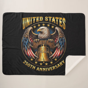 250th Anniversary Independence Day 1776 2026  Sherpa Blanket