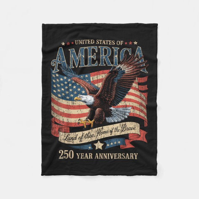 250th Anniversary Of Aamerica Design Fleece Blanket (Front)