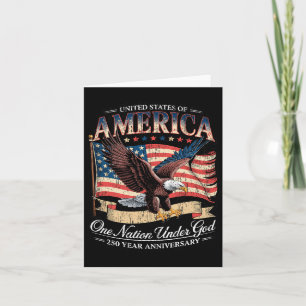 250th Anniversary Of Aamerica Usa Nation Under God Card