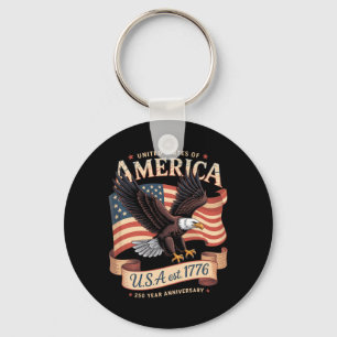 250th Anniversary Of Usa 4th Of July Aamerican Key Ring