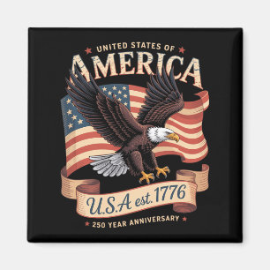 250th Anniversary Of Usa 4th Of July Aamerican Magnet