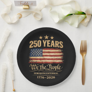 250th anniversary paper plate