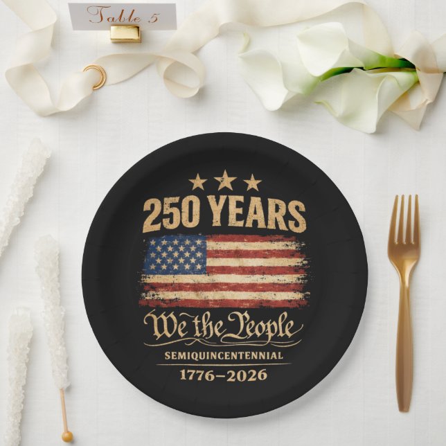 250th anniversary paper plate (Wedding)