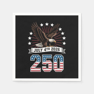 250th Anniversary Patriotic 4th Of July 1776 2026 Napkin
