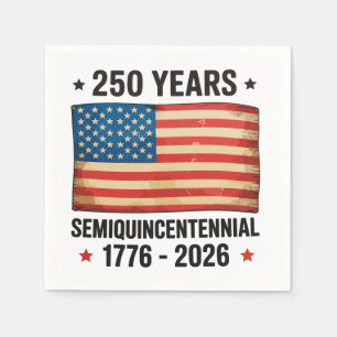 250th Anniversary Patriotic 4th Of July Semiquince Napkin