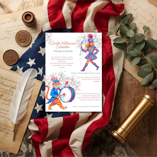 250th Anniversary Patriotic Parade &  Soiree Invitation (250th Anniversary Patriotic Parade & Soiree Invitation)