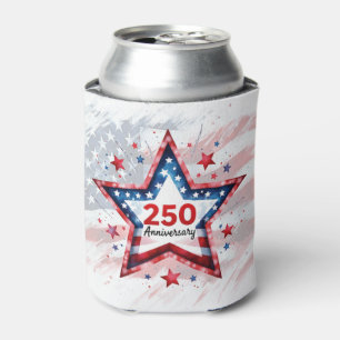250th Anniversary Patriotic Star  Can Cooler