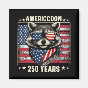 250th Anniversary Racoon 1776 2026 250 Year 4th O Magnet