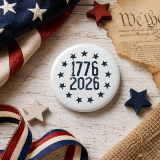 250th Anniversary Star 1776–2026 of year freedom 6 Cm Round Badge