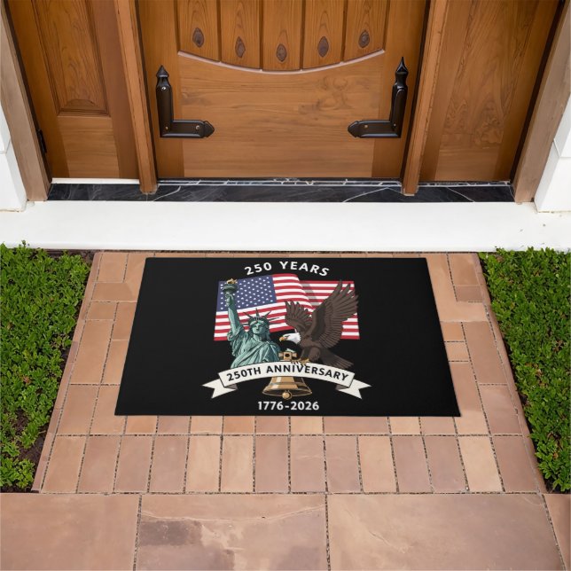 250th Anniversary Statue of Liberty Eagle Flag Doormat (Outdoor)