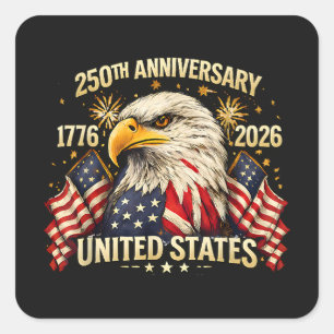 250th Anniversary United States 1776-2026 Square Sticker
