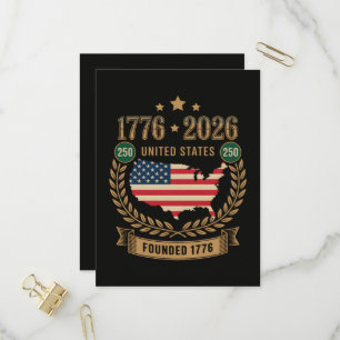 250th Anniversary United States of America 250 USA Invitation Postcard