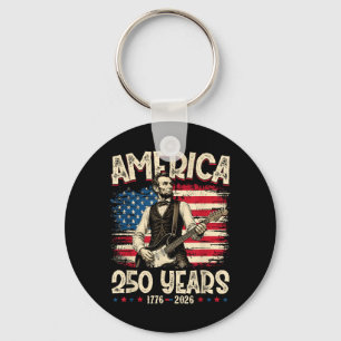 250th Anniversary Usa 16th President 250 Years 4th Key Ring