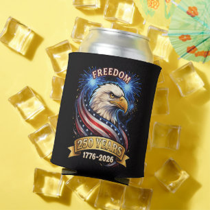 250th Anniversary USA 1776-2026 Patriotic American Can Cooler