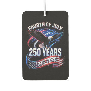 250th Anniversary USA 1776-2026 Patriotic American Car Air Freshener