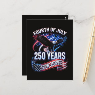 250th Anniversary USA 1776-2026 Patriotic American Postcard