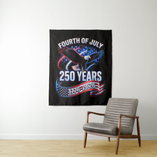 250th Anniversary USA 1776-2026 Patriotic American Tapestry