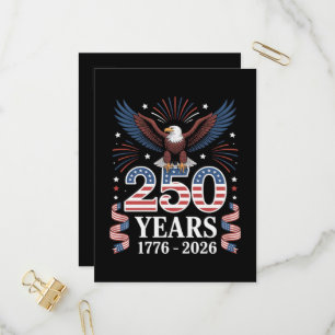 250th Anniversary USA 1776 2026 Patriotic Eagle Invitation Postcard